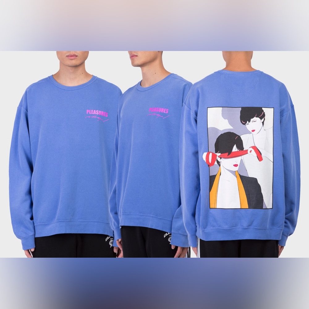 PLEASURES' CREWNECK FEATURES ARTIST PATRICK NAGEL